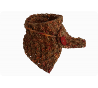 Schal mit Knopf (herbstfarben)