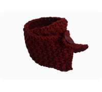 Schal mit Knopf (weinrot)