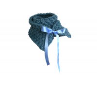 Schal mit Satinschleife (himmelblau)