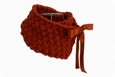 Schal mit Satinschleife (orange)