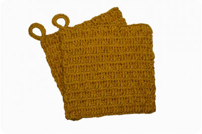 1 Paar Topflappen goldene Stäbchen